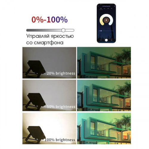Светодиодный уличный прожектор, RGB, белый свет, WiFi, OG-LDP24 купить в Екатеринбурге