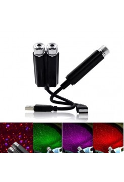Лазер фиолетовый, зеленый, красный луч "Звездное небо", USB, LDS17