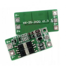 BMS 2S 10A - плата защиты для LiFePO4 (2×18650), балансир