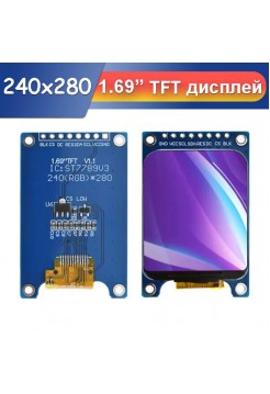 TFT дисплей 1.69" 240х280, SPI, ST7789