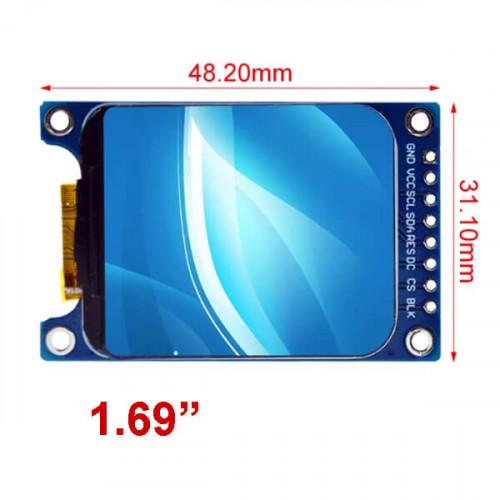 TFT-дисплейный модуль 1.69" SPI 240x280 (RGB)