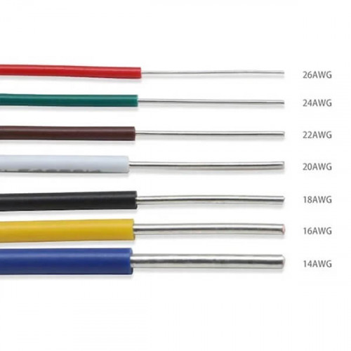 Луженые провода для пайки в ПВХ изоляции, 24AWG, UL-1007, 5 штук по 20 см