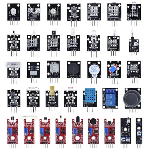 Набор датчиков, сенсоров и модулей для Arduino / Raspberry - 37 шт