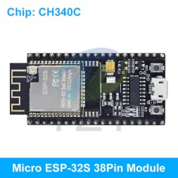 ESP32S плата, CH340C, 38pin, UFL