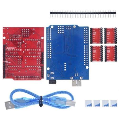 Набор CNC Shield v3 + DRV8825 + Arduino Uno R3 CH340 — Комплект управления для ЧПУ станков и 3D-принтеров
