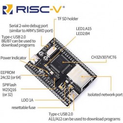 CH32V307VCT6 отладочная плата