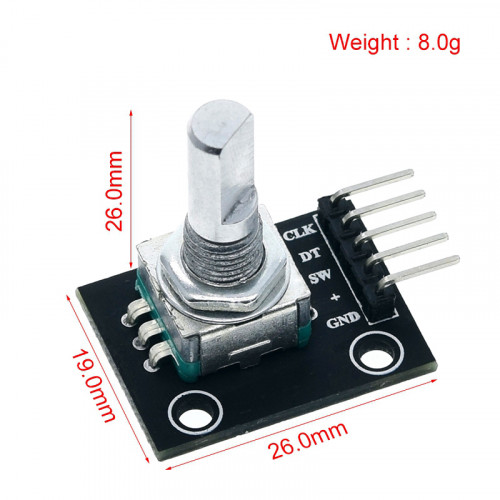 KY-040 – поворотный энкодер с кнопкой (Rotary Encoder модуль)