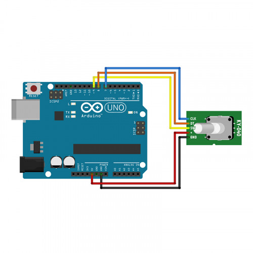 KY-040 – поворотный энкодер с кнопкой (Rotary Encoder модуль)