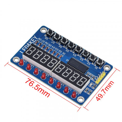 SPKey TM1638 – 8-сегментный LED модуль с кнопками для Arduino и AVR