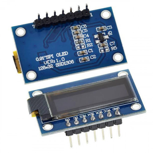 OLED дисплей 0.91" 128x32 SPI SSD1306