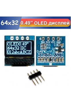 OLED дисплей 0.49" 64х32 I2C SSD1306