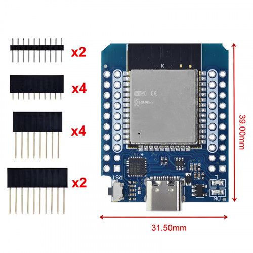 Wemos D1 Mini ESP32 – плата разработки ESP32 (CP2104, USB Type-C)