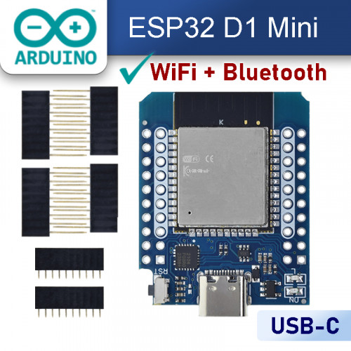 Wemos D1 Mini ESP32 – плата разработки ESP32 (CP2104, USB Type-C)