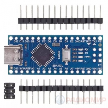Arduino Nano V3.0 на CH340G – разъём Type-C, плата без пайки