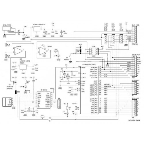 Контроллер Arduino UNO R3 CH340G