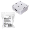 Розетка комбинированная 8P8C (RJ-45) + 6p4c (RJ-11), внешняя, цвет белый