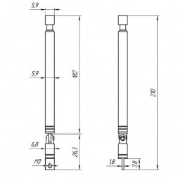 Антенна 210-620мм D6мм AST-16 Антенна 210-620мм D6мм AST-16
