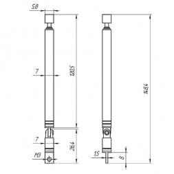 Антенна 140-630мм D7мм AST-9 Антенна 140-630мм D7мм AST-9