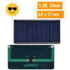 5.5V 0.28W солнечная панель, эпоксидная поликристаллическая батарея, 68х37 мм