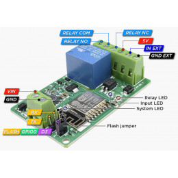 WiFi реле на ESP8266, 7-30V (ESP-12F)
