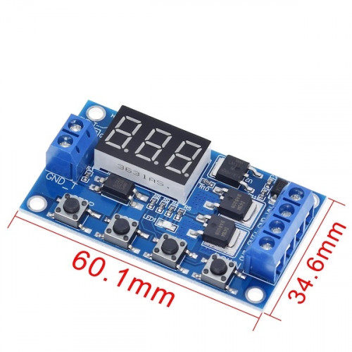 XY-J02, Таймер программируемый, 0-999Мин, LED, 5-30В