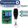 2 канальный Беспроводной Пульт Дистанционного Управления, Переключатель, Передатчик с Приемником DC12V 10A 433 МГц
