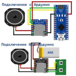 Модуль MP3 плеера DFPlayer MP3-TF-16P