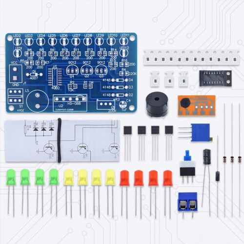 Музыкальный фонарь CD4060 DIY для пайки SMD и DIP компонентов