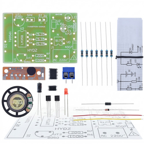 Сигнализация отключения питания 220V DIY набор с звуком и светом