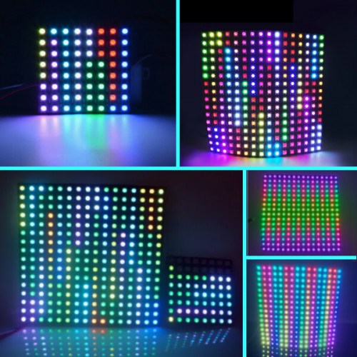 Модуль из 16 RGB светодиодов WS2812, 4х4, 16bit, квадрат