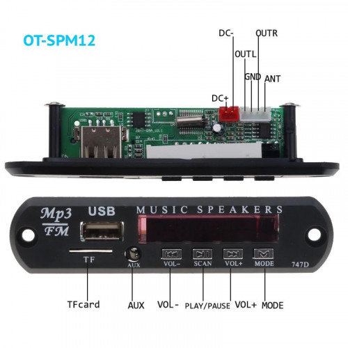 MP3 FM модуль 12 Вольт (98762) bluetooth
