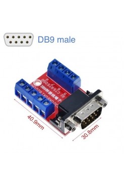 Разъем DB9 (папа) плата переходник с клеммами