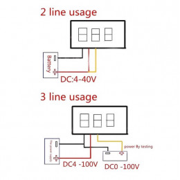 Вольтметр DC 4-30V | 0-100V трехпроводной