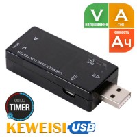 USB тестер напряжения, тока и емкости Keweisi KWS-A16