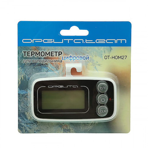 Термометр для холодильника/морозильника OT-HOM27, с крючком и магнитом