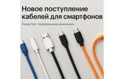 Поступление кабелей для смартфонов!