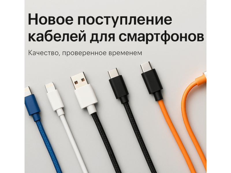Поступление кабелей для смартфонов!