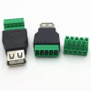USB разъем "мама" со съемной клеммной колодкой под винт