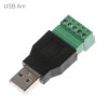 USB разъем "папа" со съемной клеммной колодкой под винт