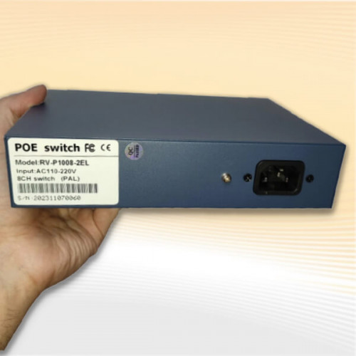 PoE-коммутатор AVERS AV-P1004-2EL — 6 портов, питание и передача данных по Ethernet
