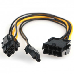 Удлинитель питания PCIe, 8pin (F) → 6+2pin (M), 30 см