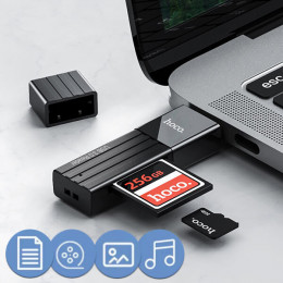 USB кардридер SD/microSD, Hoco HB20