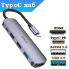 USB-С переходник (HDTV + USB3.0 + USB2.0 + Type-C PD) Hoco HB27