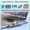 Сетевой адаптер USB-С LAN + хаб 3×USB 3.0 Hoco HB34