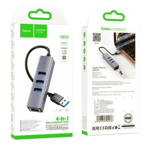 USB 3.0 хаб (концентратор) Hoco HB34-usb