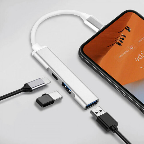 Lightning хаб (концентратор) USB с подзарядкой Орбита OT-PCR19