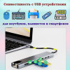 Док-станция USB-C 8в1 Gembird UHB-D3 (HDMI, LAN, PD, USB, SD/TF)