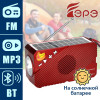 Радиоприёмник Fepe FP-93-S с Bluetooth, USB, microSD и солнечной панелью