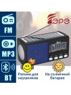 Радиоприёмник Fepe FP-256BT-S с Bluetooth, USB, солнечной зарядкой и фонариком