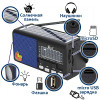 Радиоприёмник Fepe FP-256BT-S с Bluetooth, USB, солнечной зарядкой и фонариком
